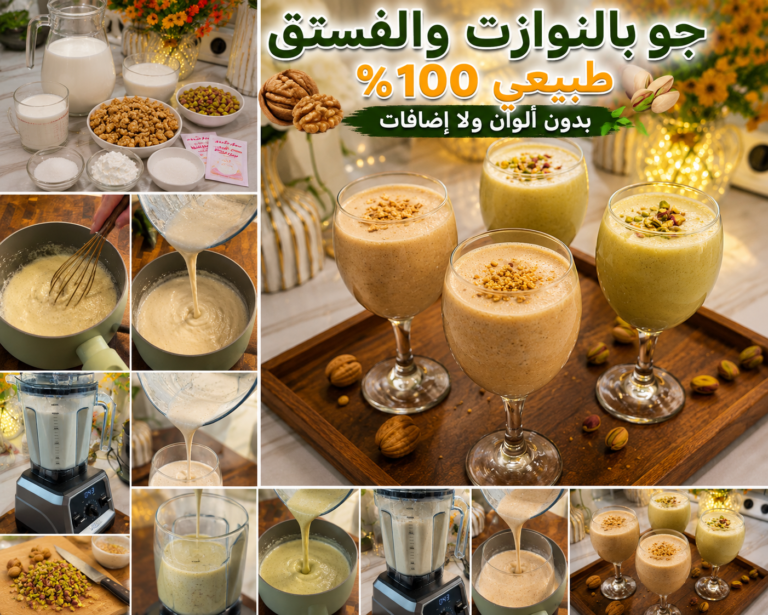 جو بالنوازت والفستق طبيعي 100% بدون ألوان ولا إضافات ولذيذ جداً